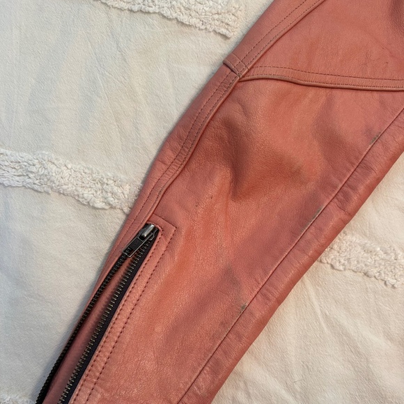 Harley Davidson Pink Genuine Leather Jacket - Picture 6 of 7